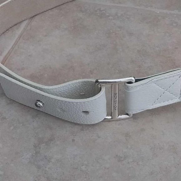 MICHAEL KORS WHITE LEATHER BELT WITH PURSE SIZE L/XL - Picture 4 of 4